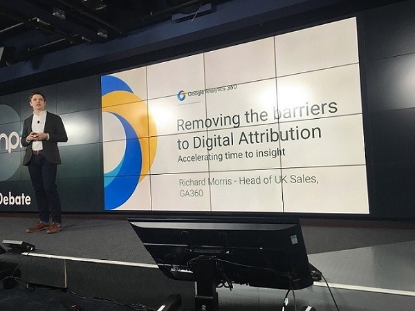 Head of UK Sales for Google Analytics 360 Richard Morris speaking about Digital Channel Attribution